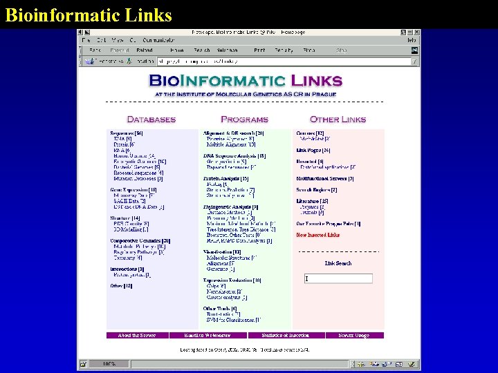 Bioinformatic Links 