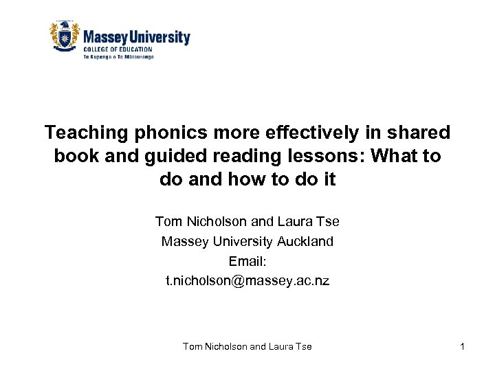 Teaching phonics more effectively in shared book and guided reading lessons: What to do