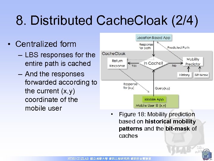 8. Distributed Cache. Cloak (2/4) • Centralized form – LBS responses for the entire