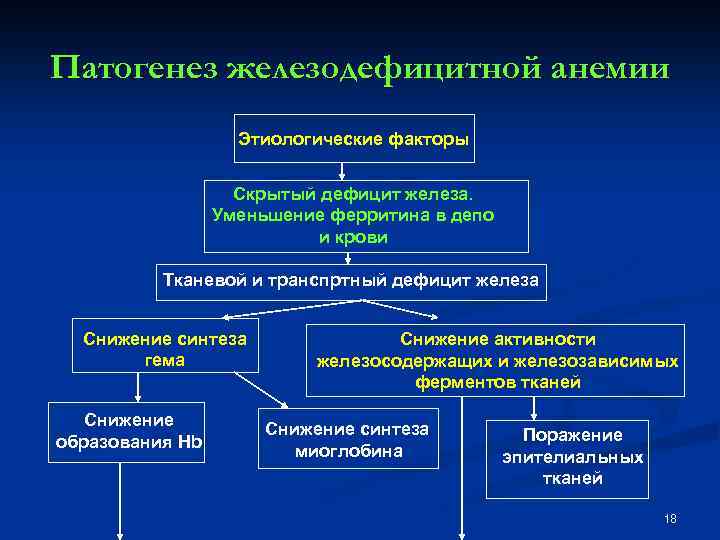 Железодефицитная анемия этиология патогенез картина крови