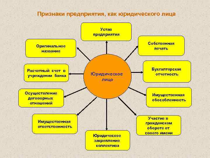 Организация предприятие юридическое лицо