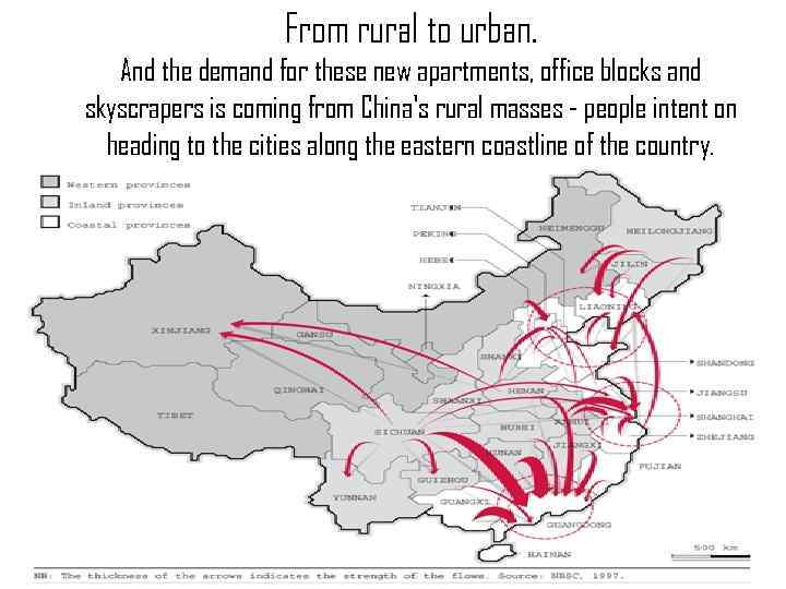 From rural to urban. And the demand for these new apartments, office blocks and