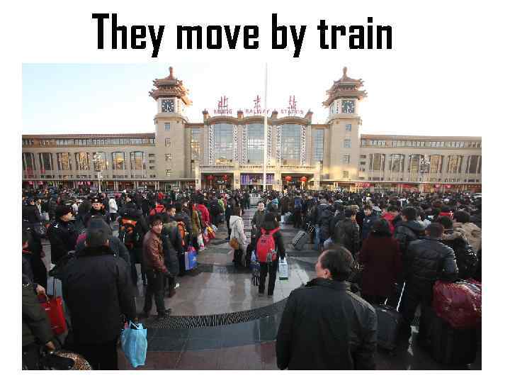 They move by train 