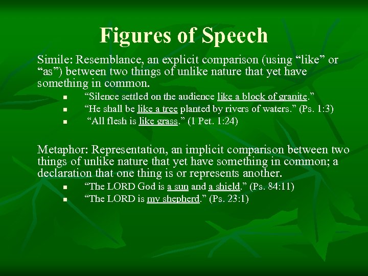 Figures Of Speech Figures Of Speech N