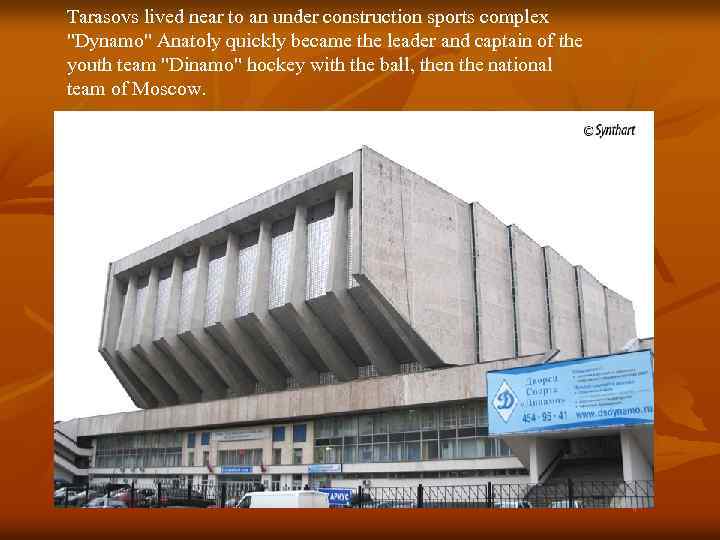 Tarasovs lived near to an under construction sports complex 