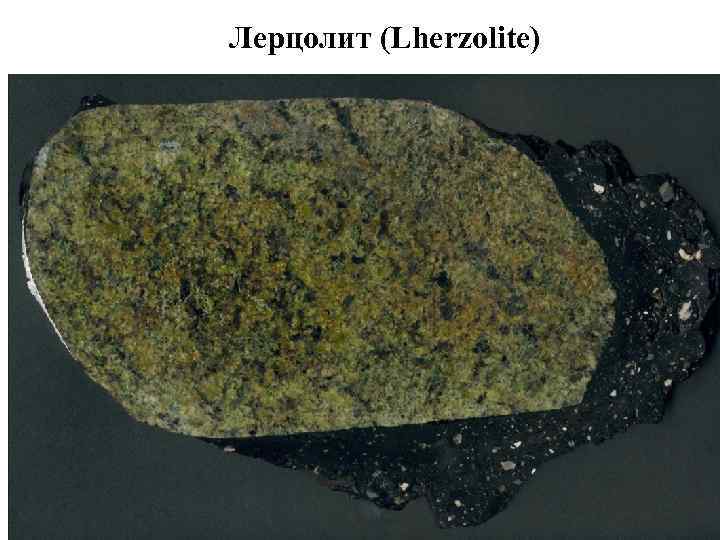 Лерцолит (Lherzolite) Ультраосновная плутоническая порода нормального ряда, состоящая из оливина, клино- и ортопироксенов Лак-де-