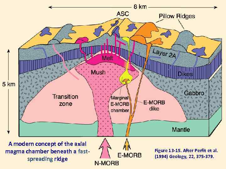 A modern concept of the axial magma chamber beneath a fastspreading ridge Figure 13