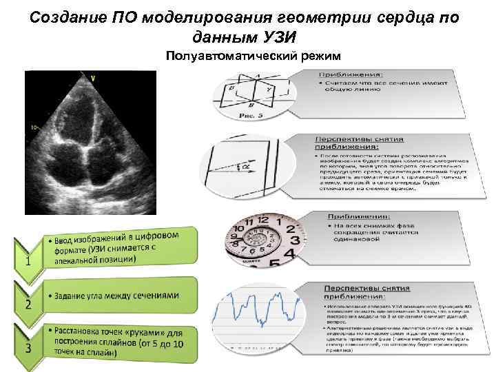 Создание ПО моделирования геометрии сердца по данным УЗИ Полуавтоматический режим 