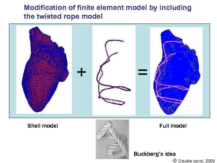 Modification of finite element model by including the twisted rope model + Shell model