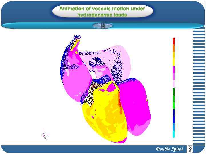 Animation of vessels motion under hydrodynamic loads 