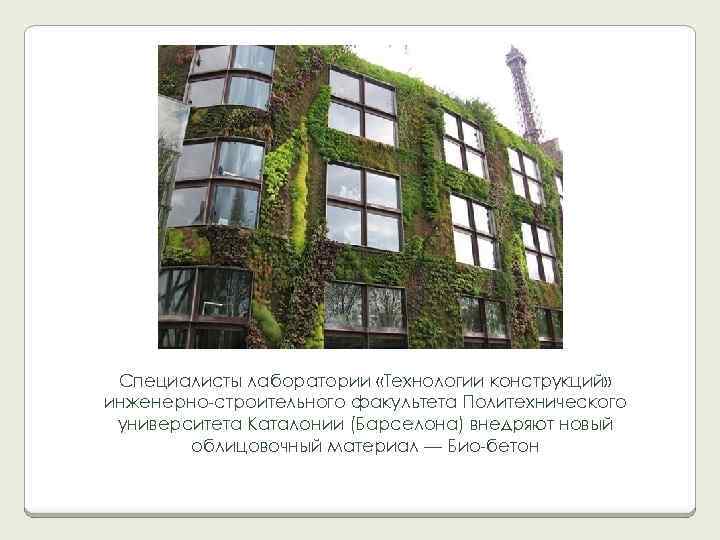 Специалисты лаборатории «Технологии конструкций» инженерно-строительного факультета Политехнического университета Каталонии (Барселона) внедряют новый облицовочный материал