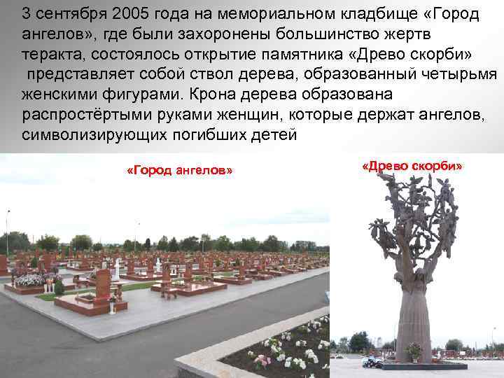 3 сентября 2005 года на мемориальном кладбище «Город ангелов» , где были захоронены большинство