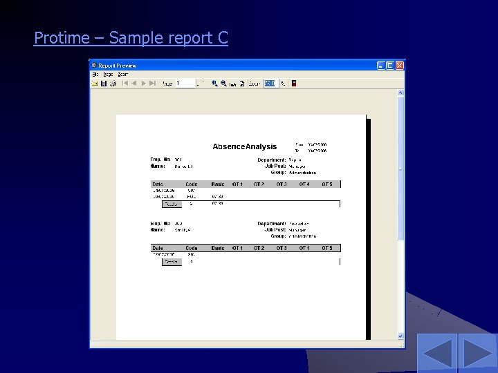 Protime – Sample report C 