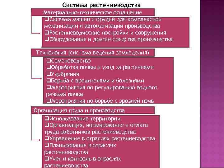 Характеристика отрасли растениеводства по плану