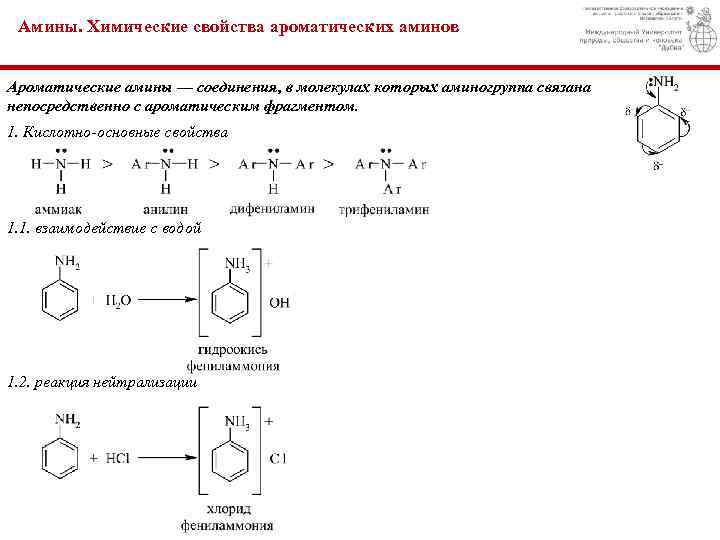 Ароматические амины презентация