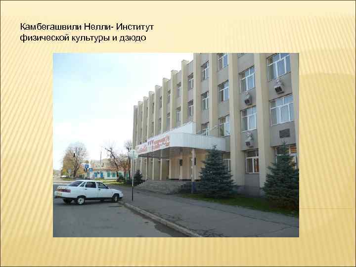 Камбегашвили Нелли- Институт физической культуры и дзюдо 