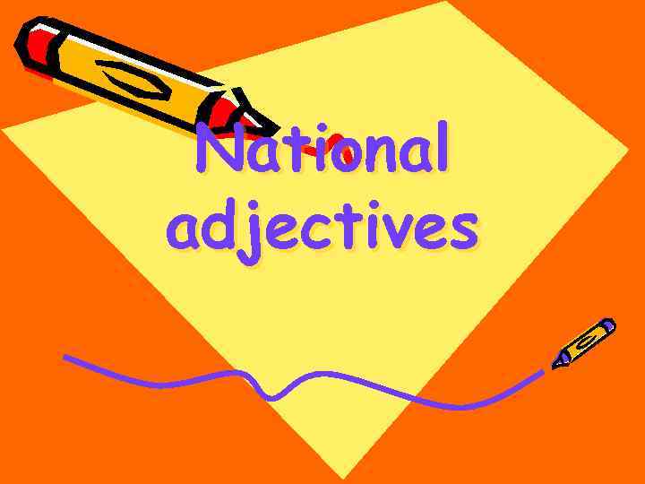 National adjectives 