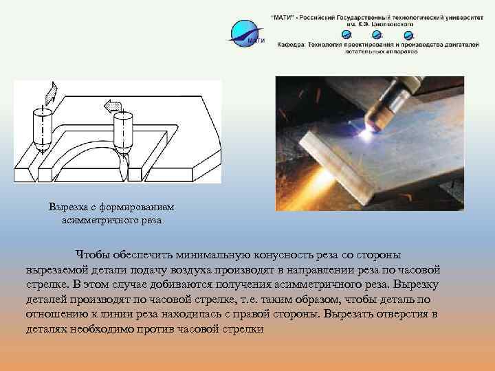 Почему плазма режет косо