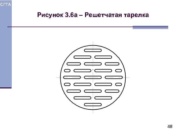 СГТА Рисунок 3. 6 а – Решетчатая тарелка 48 