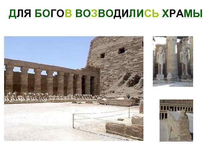ДЛЯ БОГОВ ВОЗВОДИЛИСЬ ХРАМЫ 
