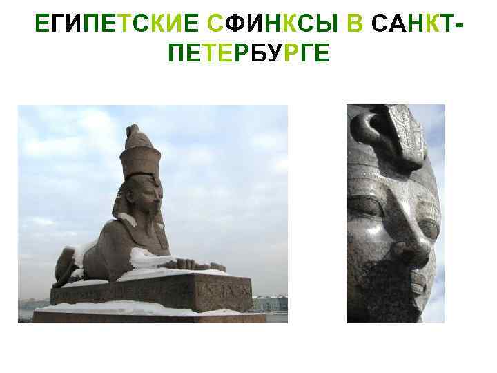 ЕГИПЕТСКИЕ CФИНКСЫ В САНКТПЕТЕРБУРГЕ 