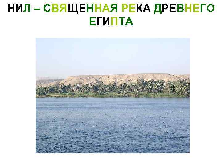 НИЛ – СВЯЩЕННАЯ РЕКА ДРЕВНЕГО ЕГИПТА 