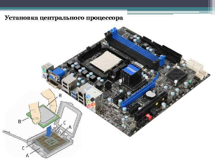 Установка центрального процессора 