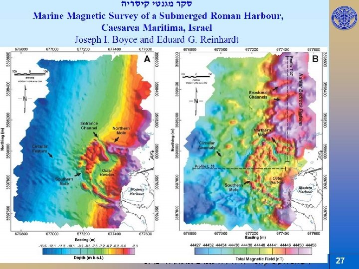  סקר מגנטי קיסריה Marine Magnetic Survey of a Submerged Roman Harbour, Caesarea Maritima,