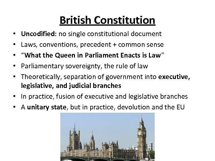 The british constitution презентация