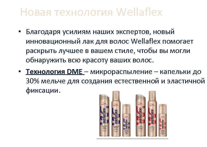 Новая технология Wellaflex • Благодаря усилиям наших экспертов, новый инновационный лак для волос Wellaflex