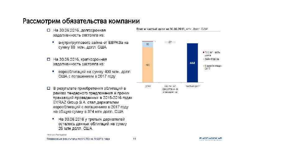 Рассмотрим обязательства компании 