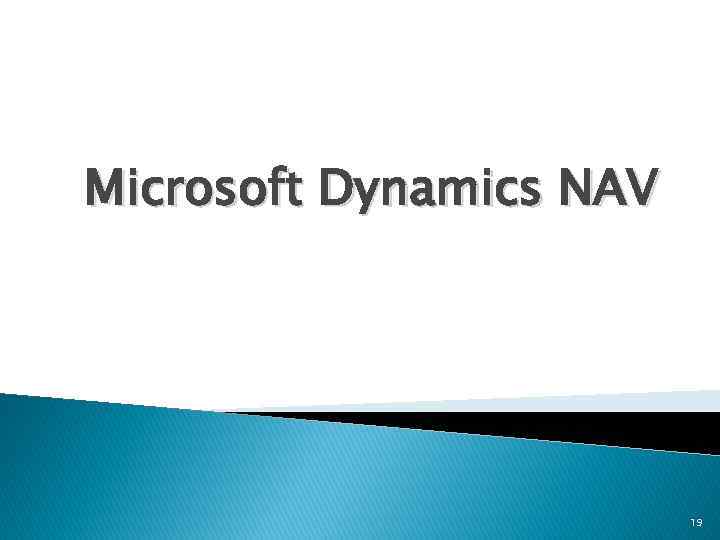 Microsoft Dynamics NAV 19 