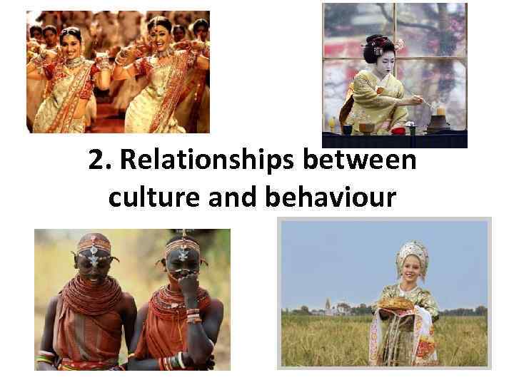 2. Relationships between culture and behaviour 