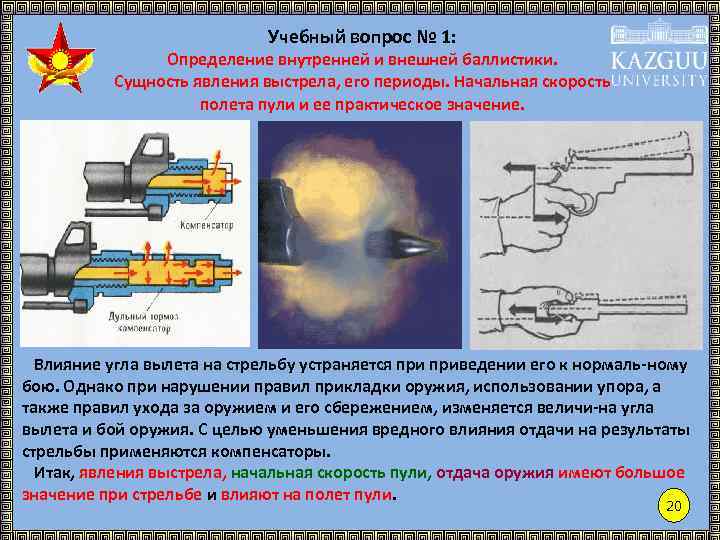 Начальная скорость полета пули м с