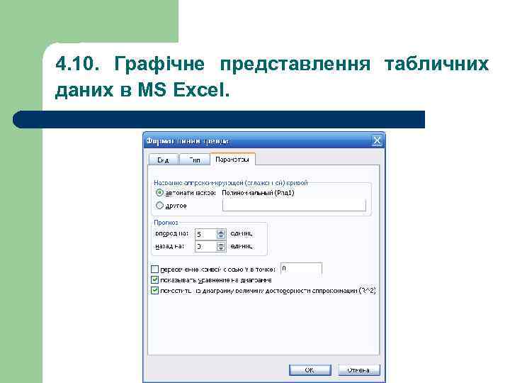 4. 10. Графічне представлення табличних даних в MS Excel. 