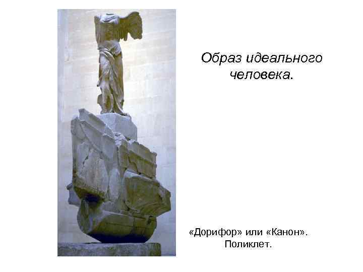 Образ идеального человека. «Дорифор» или «Канон» . Поликлет. 