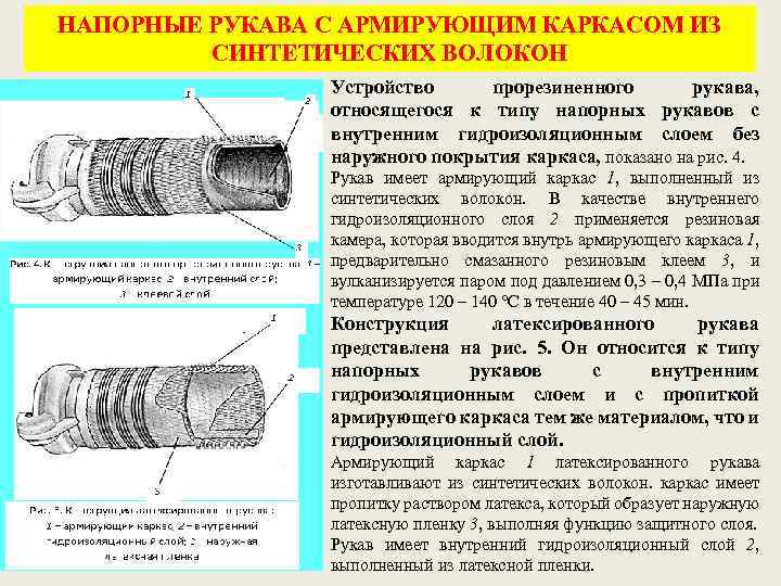 Назначение напорных рукавов