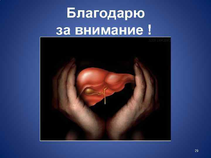 Благодарю за внимание ! 29 
