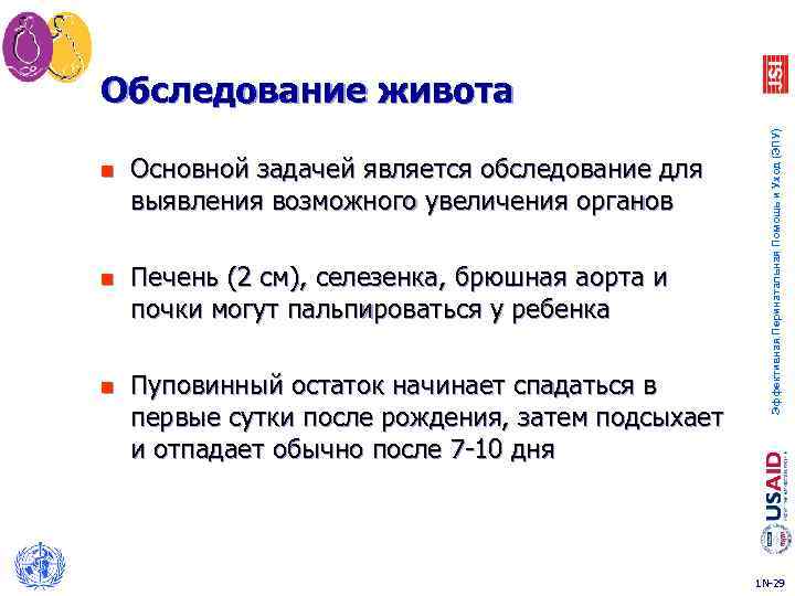 n Основной задачей является обследование для выявления возможного увеличения органов n Печень (2 см),