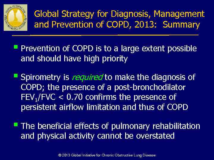 GLOBAL INITIATIVE FOR CHRONIC OBSTRUCTIVE LUNG DISEASE GOLD