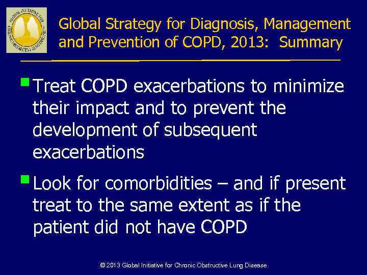 GLOBAL INITIATIVE FOR CHRONIC OBSTRUCTIVE LUNG DISEASE GOLD