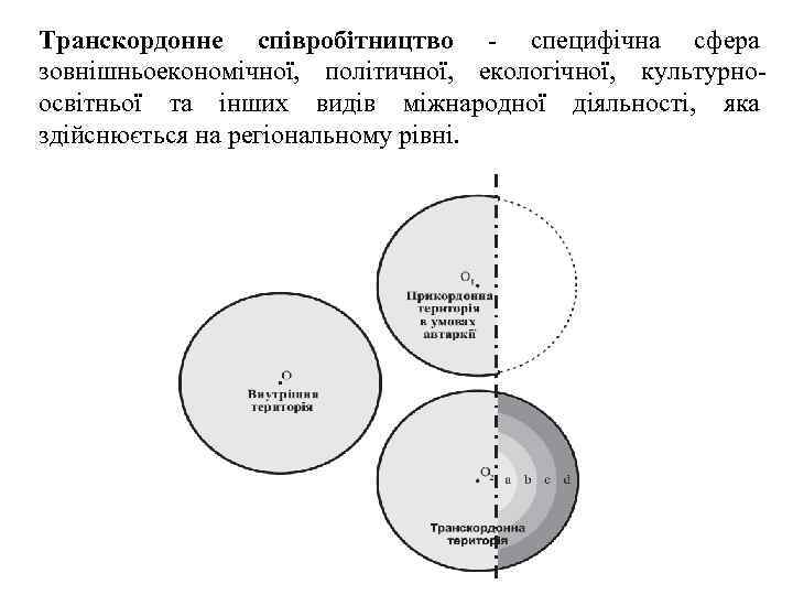 Транскордонне співробітництво - специфічна сфера зовнішньоекономічної, політичної, екологічної, культурноосвітньої та інших видів міжнародної діяльності,