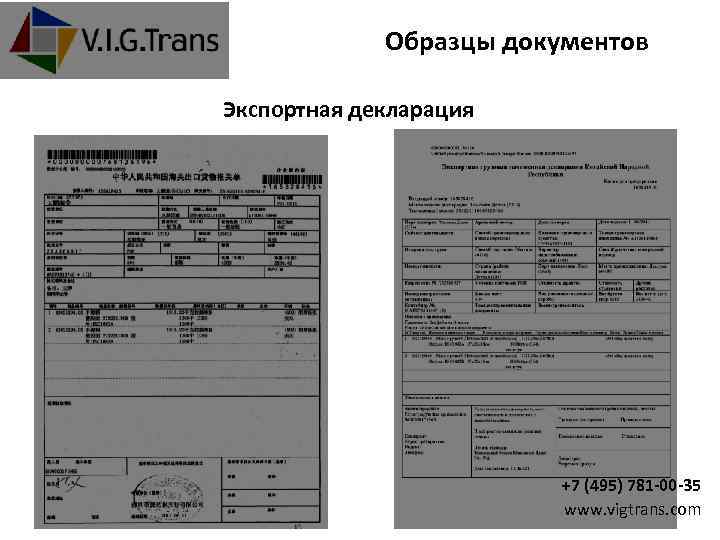 Экспортная таможенная декларация образец