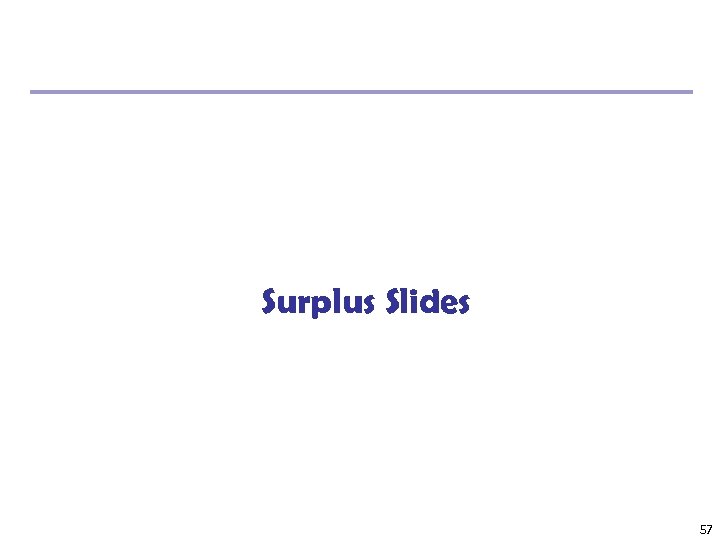 Surplus Slides 57 