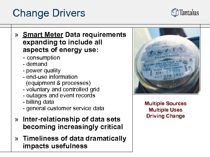 Change Drivers » Smart Meter Data requirements expanding to include all aspects of energy
