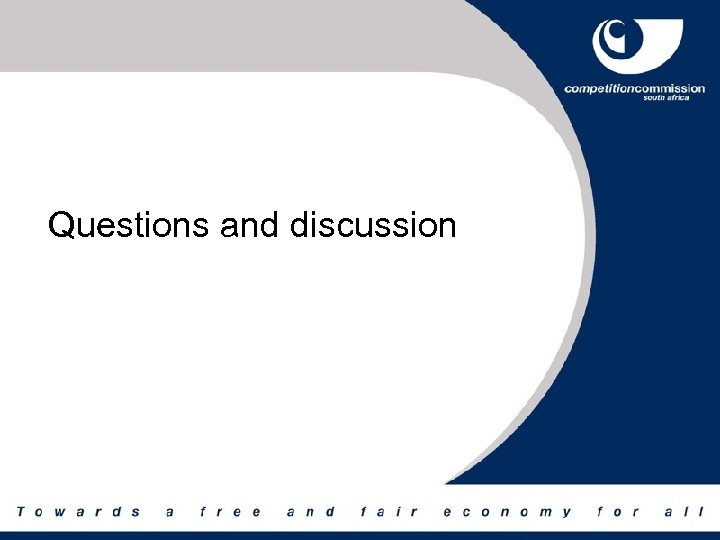 Questions and discussion 