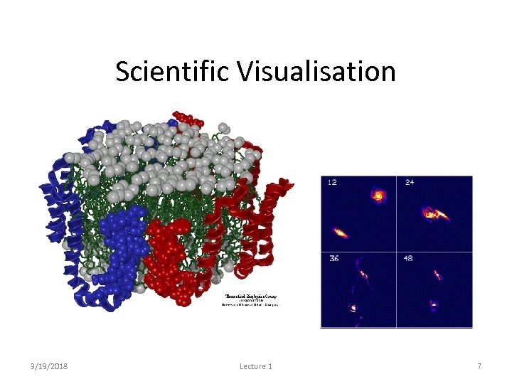 Scientific Visualisation To view below and above our visual range 3/19/2018 Lecture 1 7