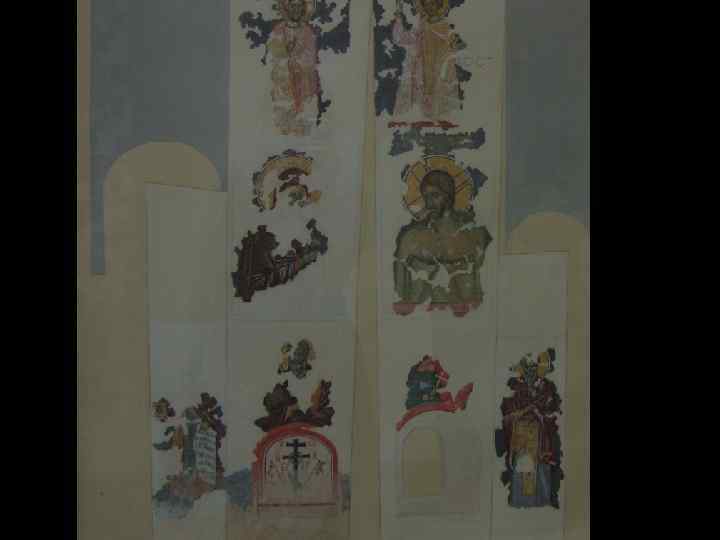 Схема. Жертвенник. Нижний ярус: Стефан Новый (склон арки), ниша и святитель, окно и мученик,