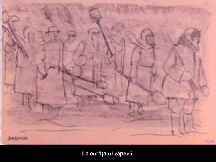 La curãţatul zãpezii. 