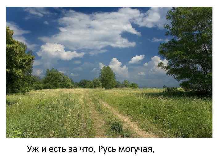  Уж и есть за что, Русь могучая, 